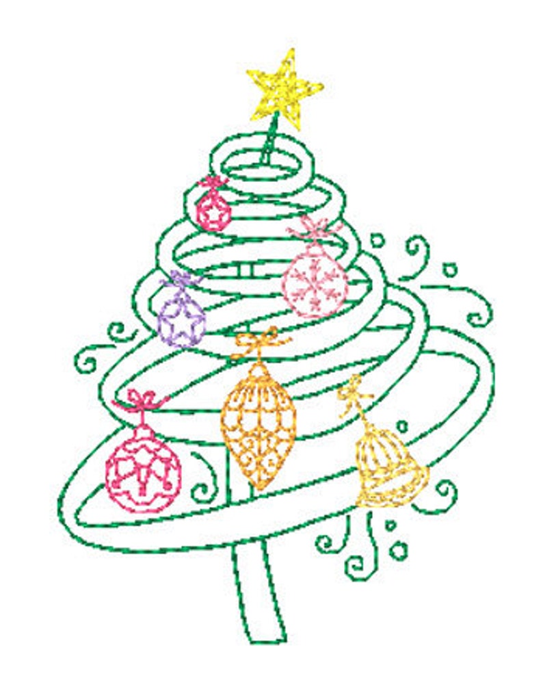 Christmas Tree Fantasy Machine Embroidery Designs image 4