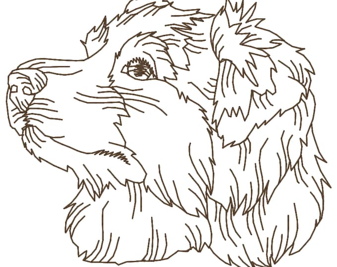 Australian Shepherd Dog Redwork   ( 10 Machine Embroidery Designs by ATW) 4X4 and 5X7