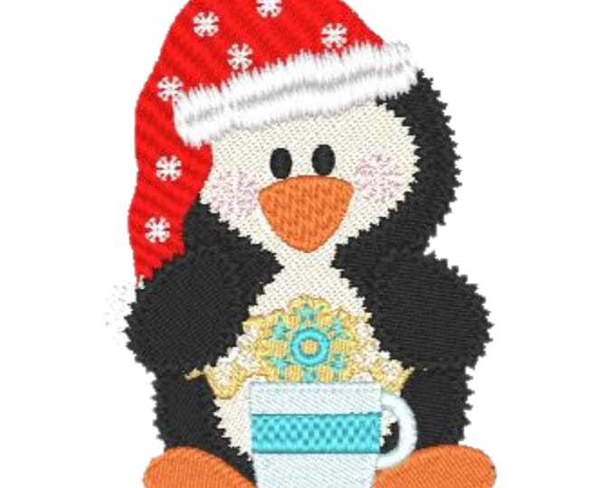 Winter Frolic Penguins 10 Machine Embroidery Designs  4X4 Hoop Instant Download