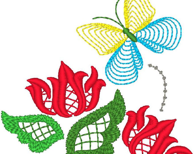 Butterflies and Dragonflies   10 Machine Embroidery Designs