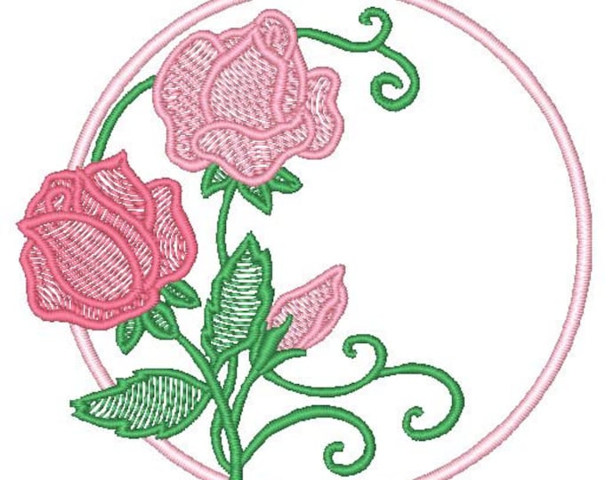 Rose Circles  14 Machine Embroidery Designs