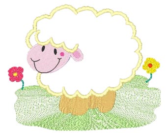 Diseños de apliques de animales de granja para bordado a máquina (10 diseños) para aro de 5x7 pulgadas (descarga digital)