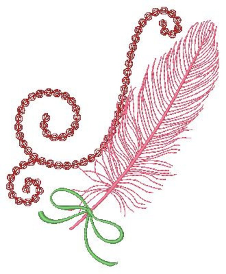 Feather Fest 5X7 Machine Embroidery Designs image 9