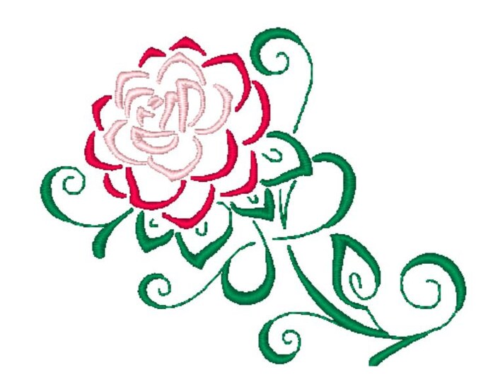 Art Deco Camelias   Machine Embroidery Designs
