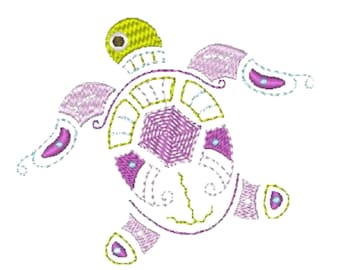 Native Sea Turtles  ( 10 Machine Embroidery Designs) 4X4 Hoop