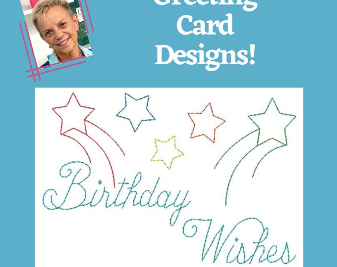 Exquisite and Unique Machine Embroidery Designs for Birthday and Get Well Greeting Cards