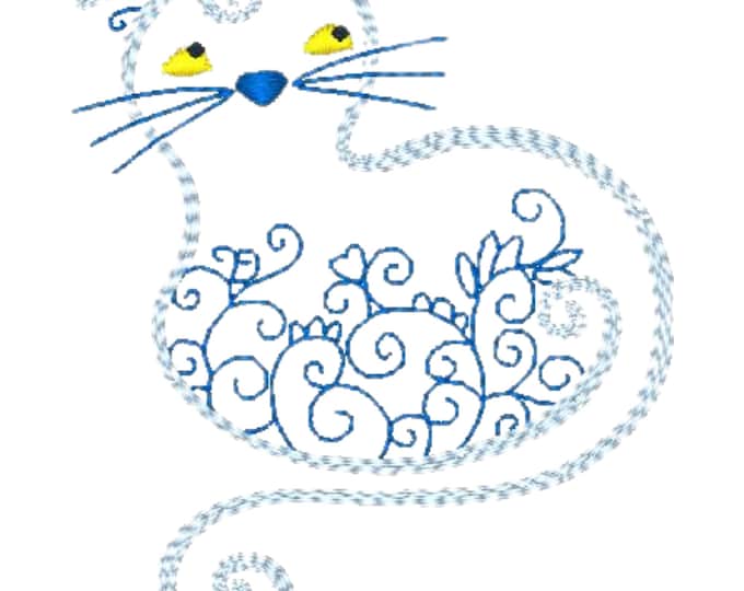 Cute and Cuddly Kitties  ( 10 Machine Embroidery Designs by ATW)  4X4 Hoop