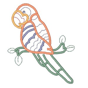 Tropical Bird Applique Machine Embroidery Designs image 6