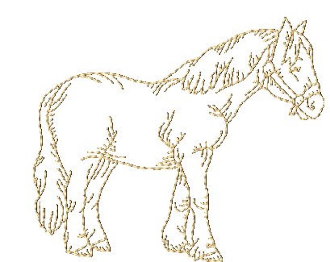 Horse Redwork Machine Embroidery Designs