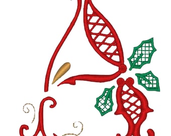 Cutwork Christmas Alphabet ( 26 Machine Embroidery Designs by ATW)  4X4 Hoop