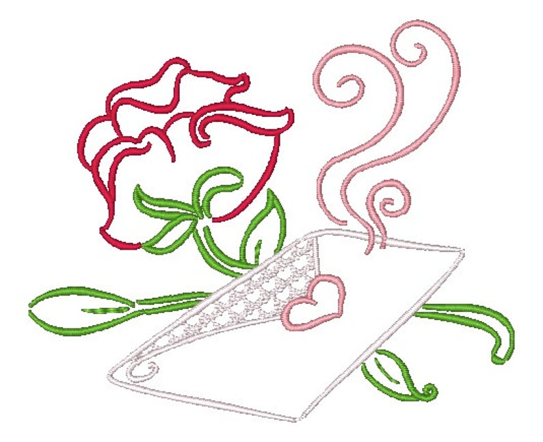 Outline Valentine Machine Embroidery Designs image 7