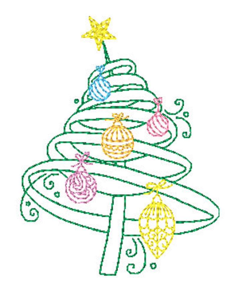 Christmas Tree Fantasy Machine Embroidery Designs image 5