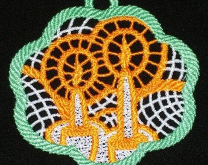 FSL Candle Ornaments for Easter Machine Embroidery Designs