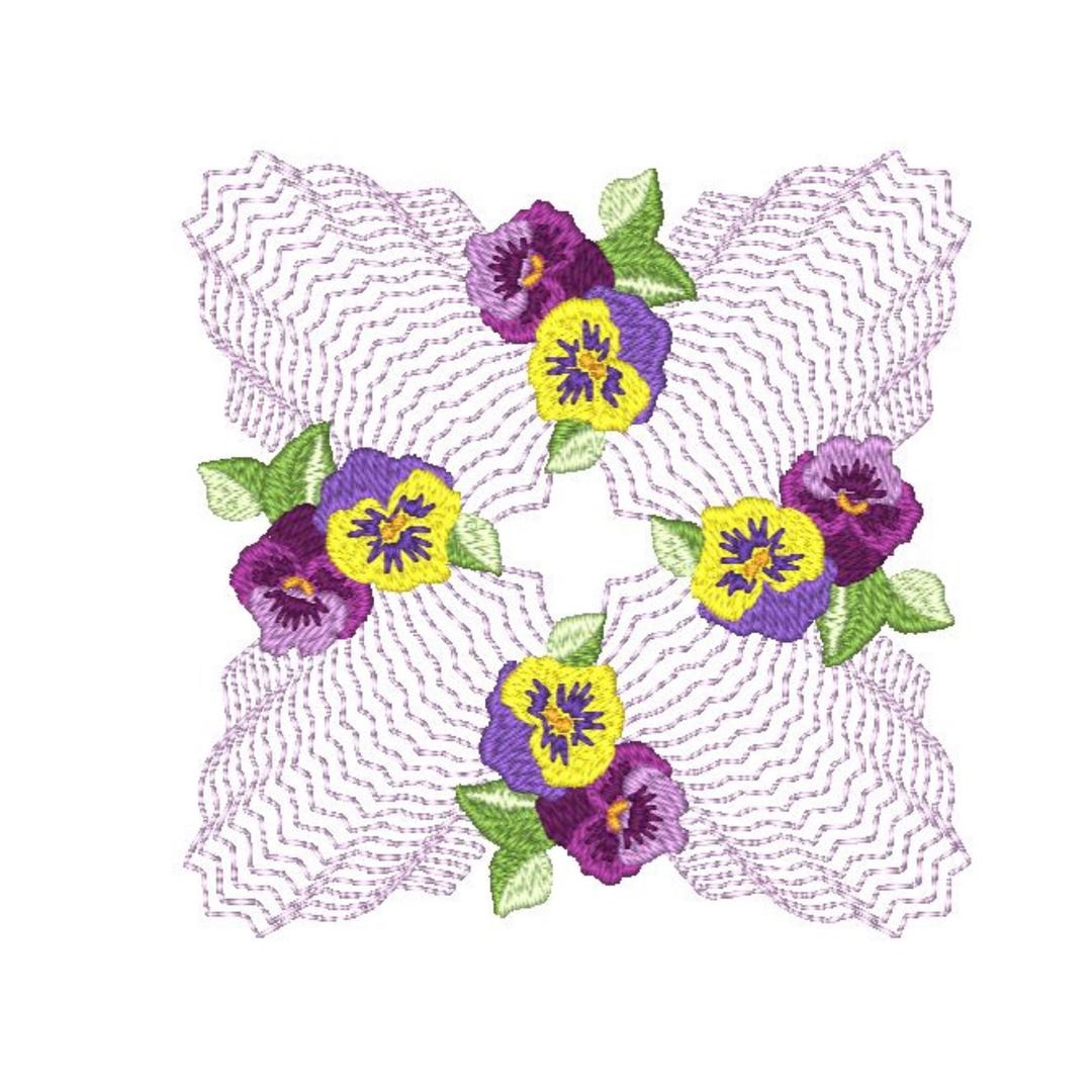 New Floral Style Machine Embroidery Designs - Etsy