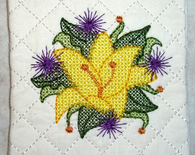 ITH Floral Coasters  12 "In The Hoop" Machine Embroidery Designs / Project