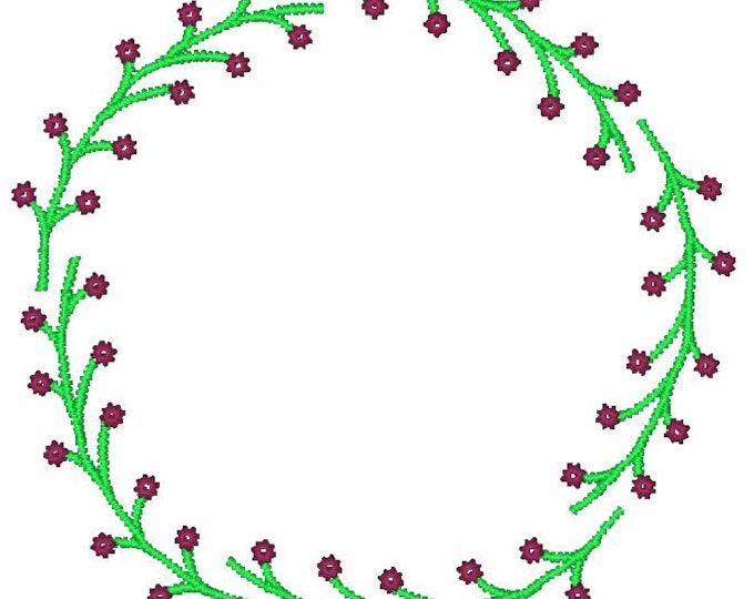 Simple Wreaths  6 Machine Embroidery Designs from ATW Christmas wreath decorations. 4x4 Hoop.