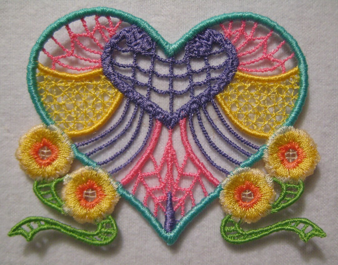 FSL Beautiful Hearts Free Standing Lace Machine Embroidery Designs - Etsy