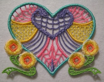 FSL Beautiful Hearts  Free Standing Lace  Machine Embroidery Designs