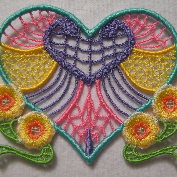 FSL Beautiful Hearts  Free Standing Lace  Machine Embroidery Designs