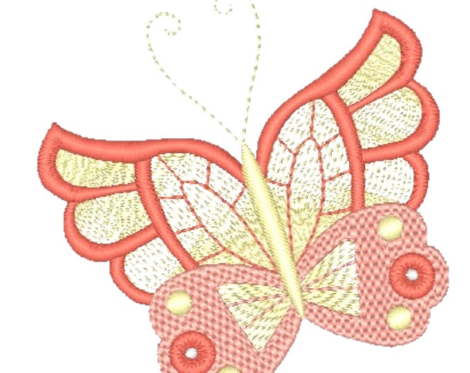 Color Lace Butterflies   ( 11 Machine Embroidery Designs by ATW)  4X4 Hoop