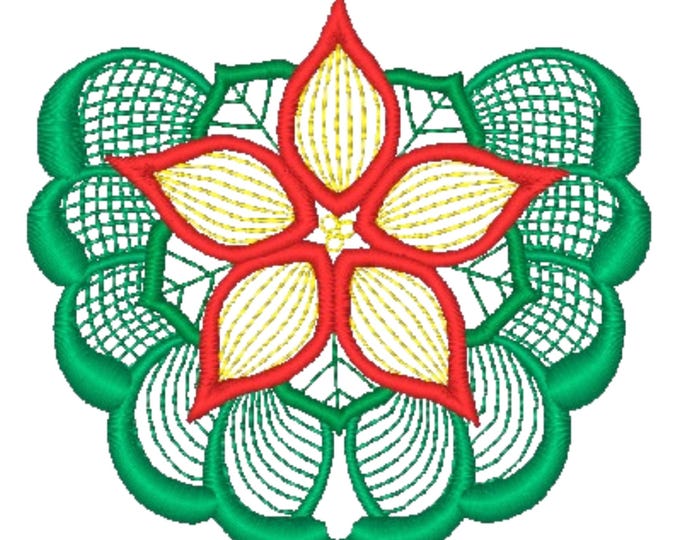 Lacey Christmas Ornaments 10 Machine Embroidery Designs  4X4 hoop Instant Download