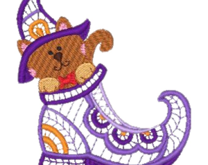 Colorlace Halloween - 10 Machine Embroidery Designs – 4x4 hoop, Halloween theme for decoration or parties