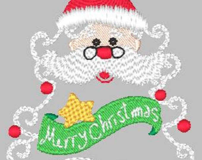 Santas Beard Winter Fun Machine Embroidery