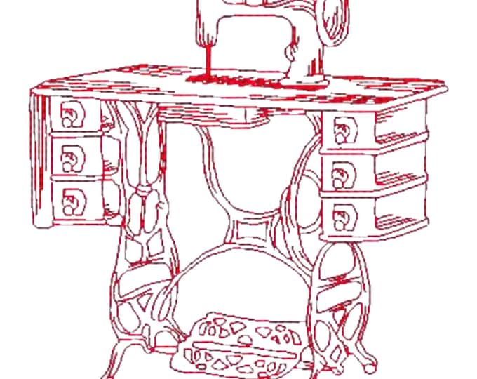 Vintage Sewing 20 Machine Embroidery Designs -17 require 5x7 hoop