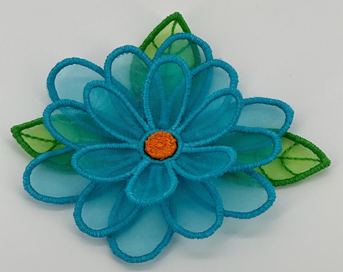 Free Standling Applique 3D Flower Project #388 ( Machine Embroidery Design from ATW )
