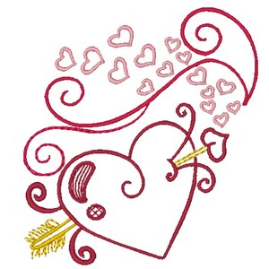 Outline Valentine Machine Embroidery Designs image 10