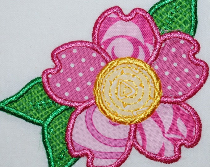 Patchwork Applique Flowers  Machine Embroidery Designs