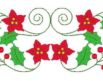 Jacobean Christmas Borders-5x7 Machine Embroidery Designs