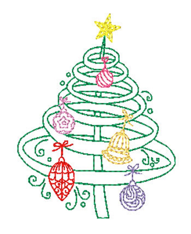 Christmas Tree Fantasy Machine Embroidery Designs image 2