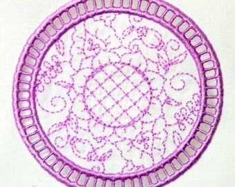 Flower Cutwork Circular  Machine Embroidery Designs