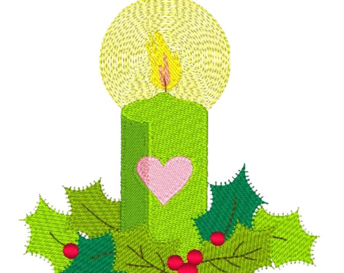 Jacobean Christmas Candles 10 Machine Embroidery Designs 5X7 Hoop Xmas Holiday Instant Download