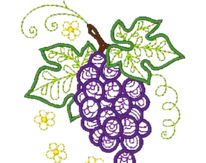 Decorated Fruit ( 10 Machine Embroidery Designs from ATW )  5X7 Hoop