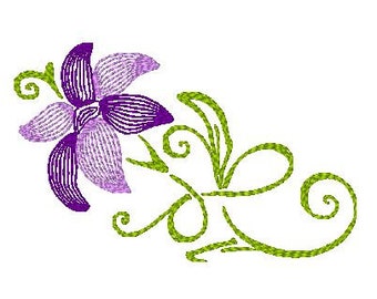 Art Deco Lilies Machine Embroidery Designs