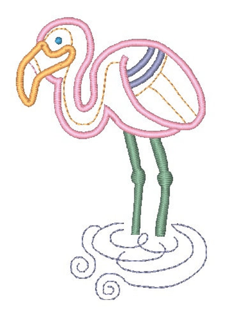 Tropical Bird Applique Machine Embroidery Designs image 10