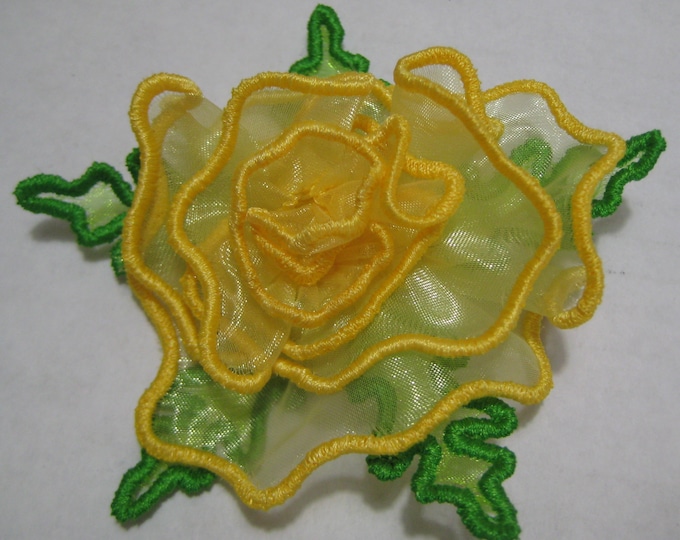3D Free Standing Applique Flowers Project  6 4x4  Machine Embroidery Designs