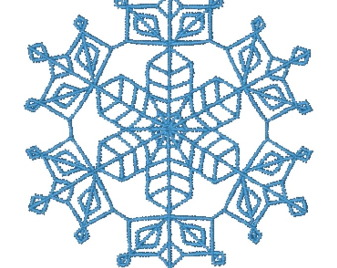 FSL Snowflakes-LM  (10 Machine Embroidery Designs by ATW) 4X4 Hoop