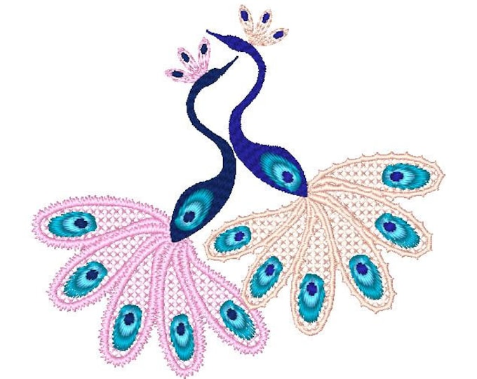 Fantasy Peacocks  Machine Embroidery Designs