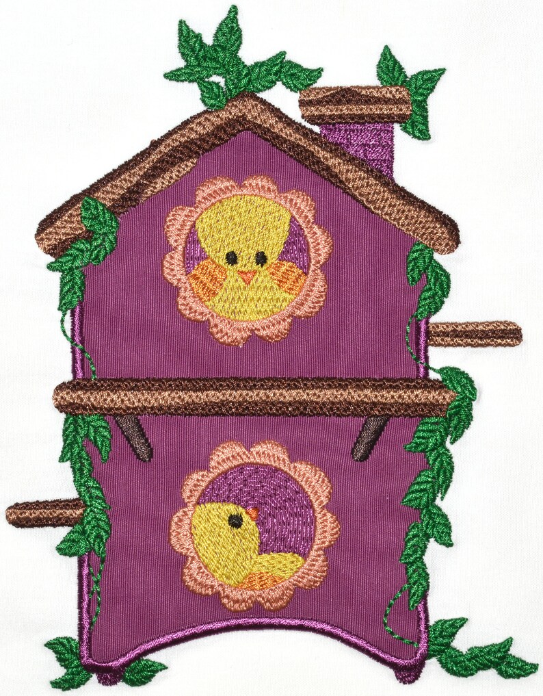 Country Birdhouses Applique Machine Embroidery Designs image 10