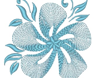 Rippled Flowers   10 Machine Embroidery Designs   4X4 hoop Digital DOwnload
