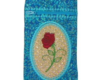 Vertical Pouch Embroidery Project | In The Hoop Zippered Case (5x7 Hoop) Instant Download
