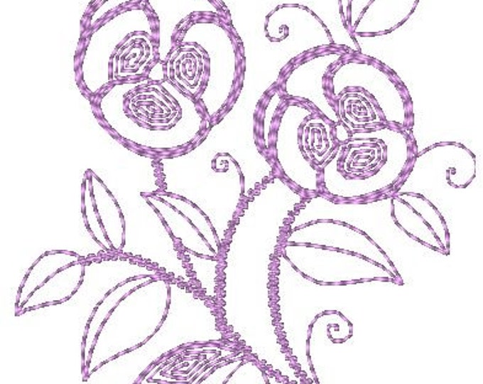 One Color flowers  Machine Embroidery Designs