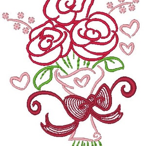 Outline Valentine Machine Embroidery Designs image 5