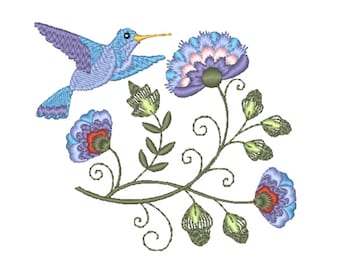 Spring Hummingbirds  Machine Embroidery Designs