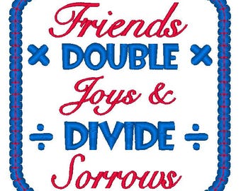 FSA Friends Project | Friendship Sayings Embroidery Designs | 5X7 Hoop | Instant Download
