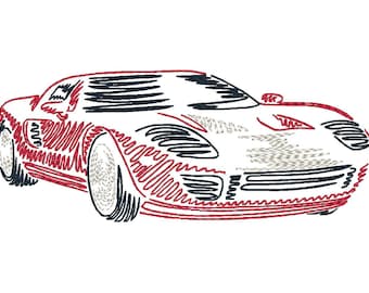 Zig Zag Sport Cars-5x7  Machine Embroidery Designs