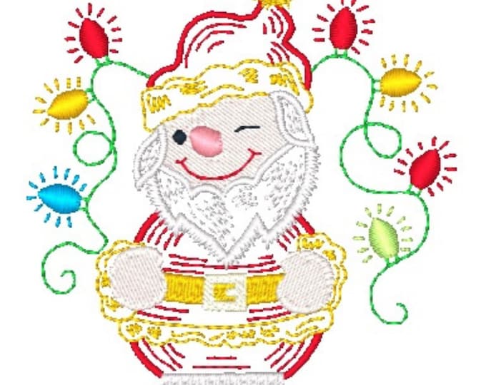 New Santa Multiline 10 Machine Embroidery Designs 5X7 Hoop Christmas Xmas Instant Download